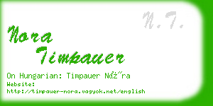 nora timpauer business card